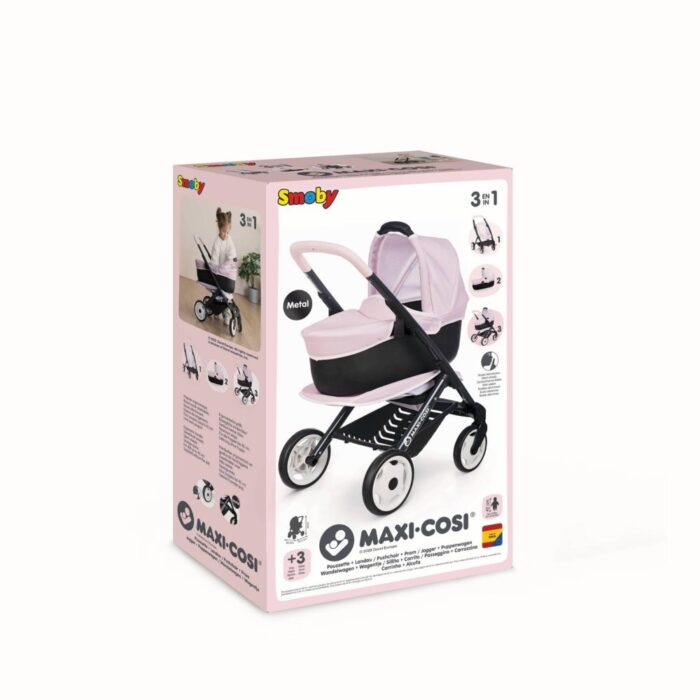Poppenwagen Quinny Maxi Cosi 3 in 1 zacht roze
