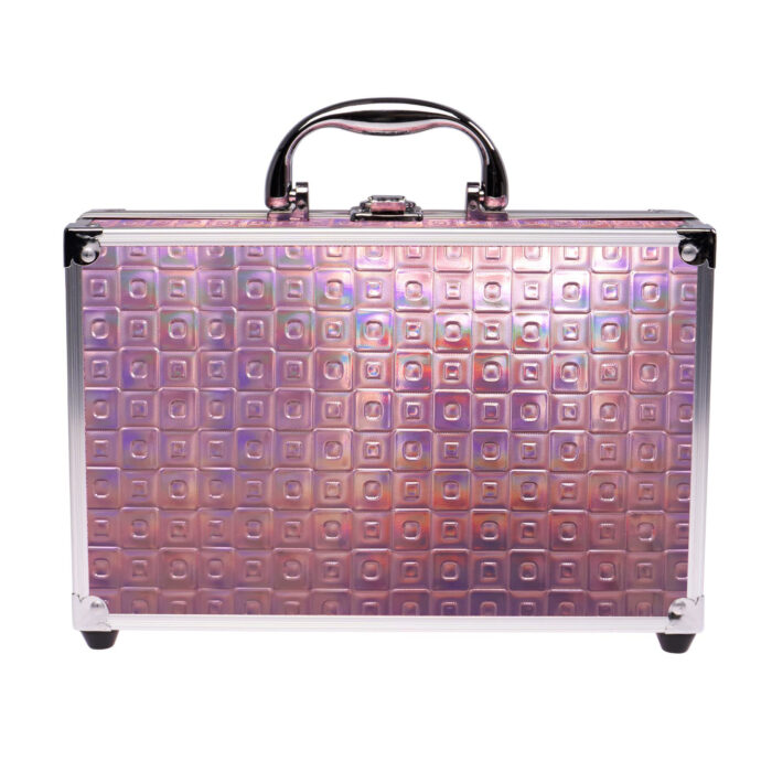 Casuelle Holografisch Make Up Koffer Roze Glamour - Afbeelding 2