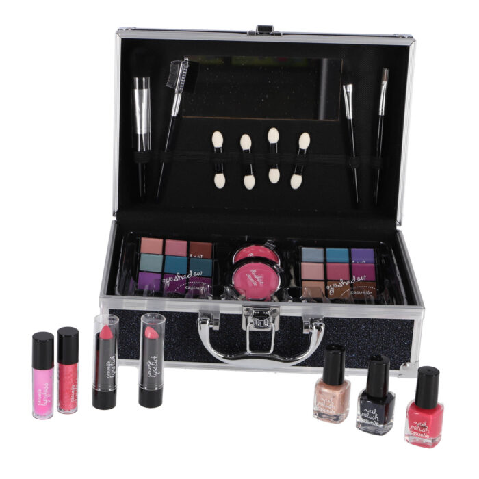 Casuelle Aluminium Koffer Blauw Zwart Glitter - Afbeelding 5