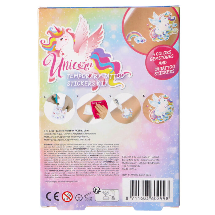 Casuelle Unicorn Glitter Body Tattoo - Afbeelding 5