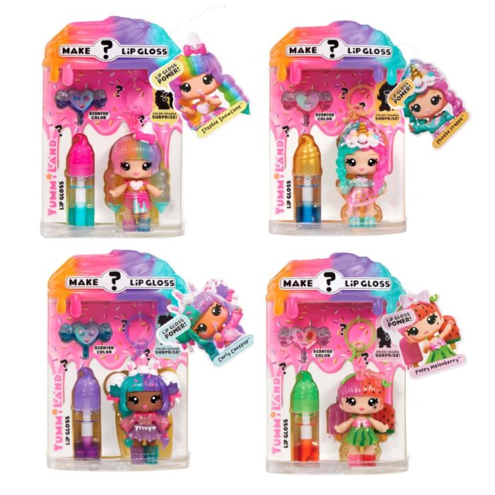 Yummiland Lip Gloss Doll Mystery Flavor Combo Assorti