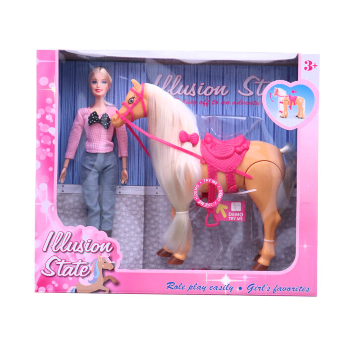 Lopend paard met pop - Afbeelding 2