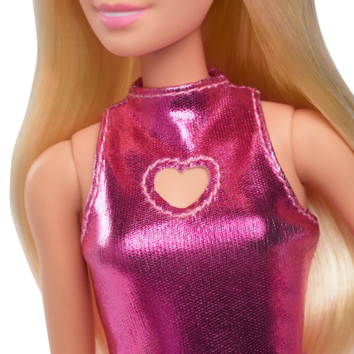 Barbie Fashionista pop pink dress heart cut out - Afbeelding 4