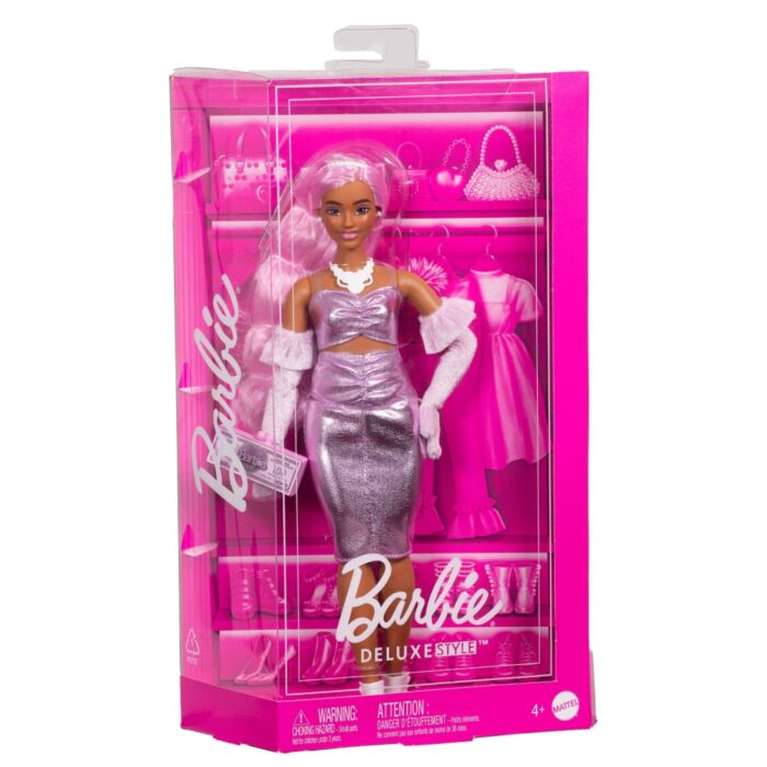 Barbie Fashionsta pop deluxe+metallic roze haar