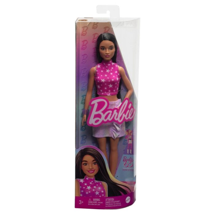 Barbie pop fashionista roze trui donker haar