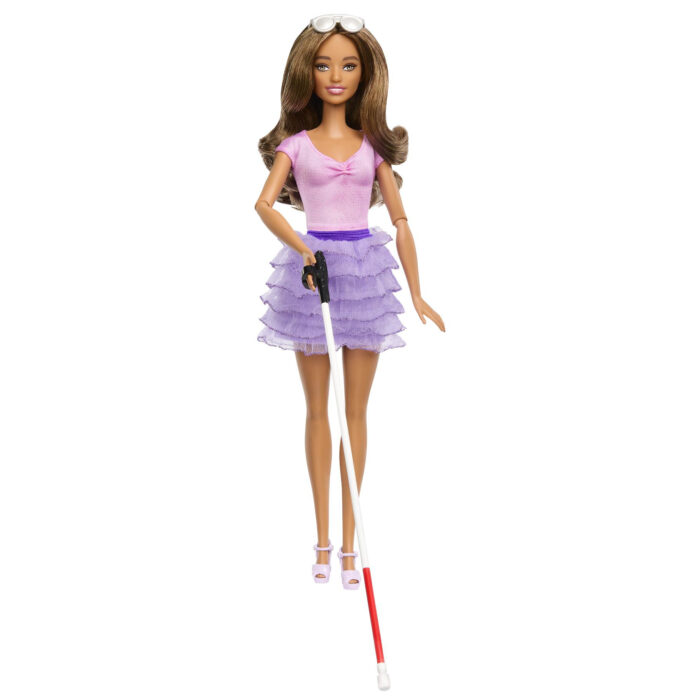 Barbie pop fashionista met paarse jurk - Afbeelding 2