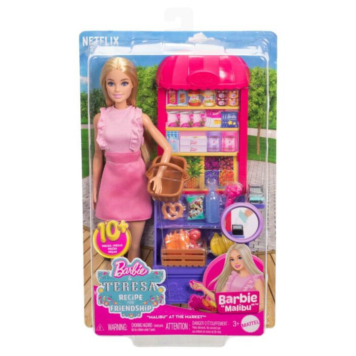 Barbie Family pop Barbie recept voor vriendschap en marktspeelset