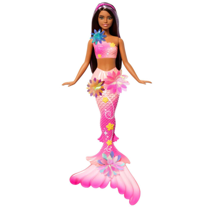 Barbie fantasy garden flower mermaid brunette - Afbeelding 2