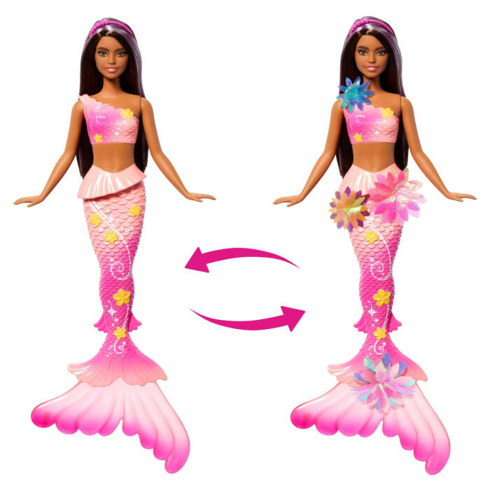 Barbie fantasy garden flower mermaid brunette - Afbeelding 3