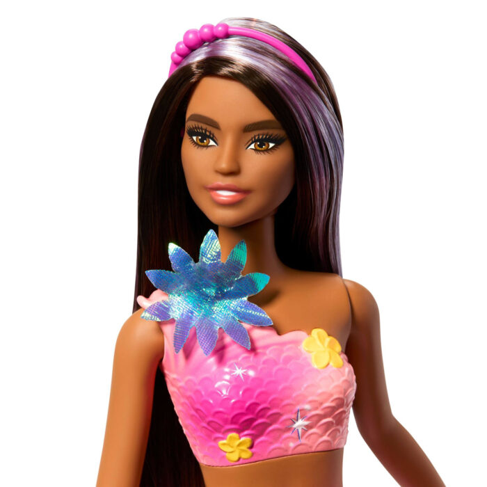 Barbie fantasy garden flower mermaid brunette - Afbeelding 5