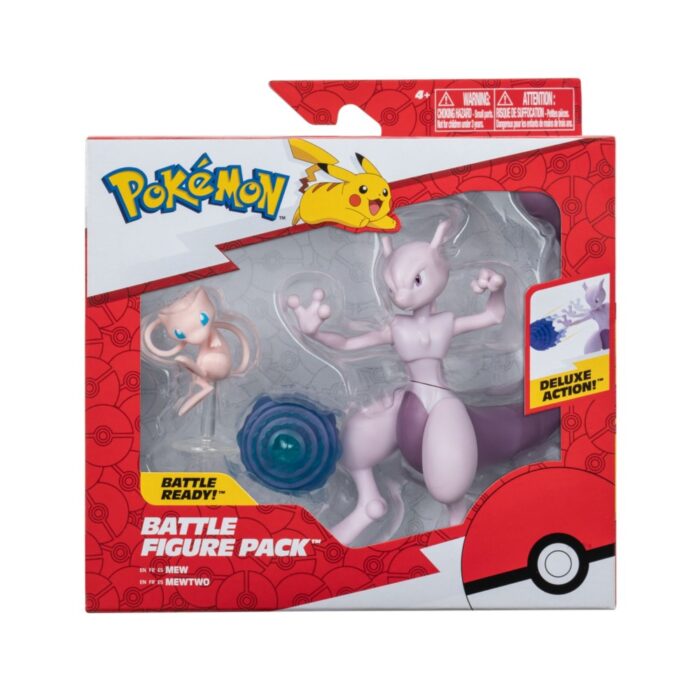 Pokémon Battle Figuren 2 Pack Mew Mewtu 12 Cm