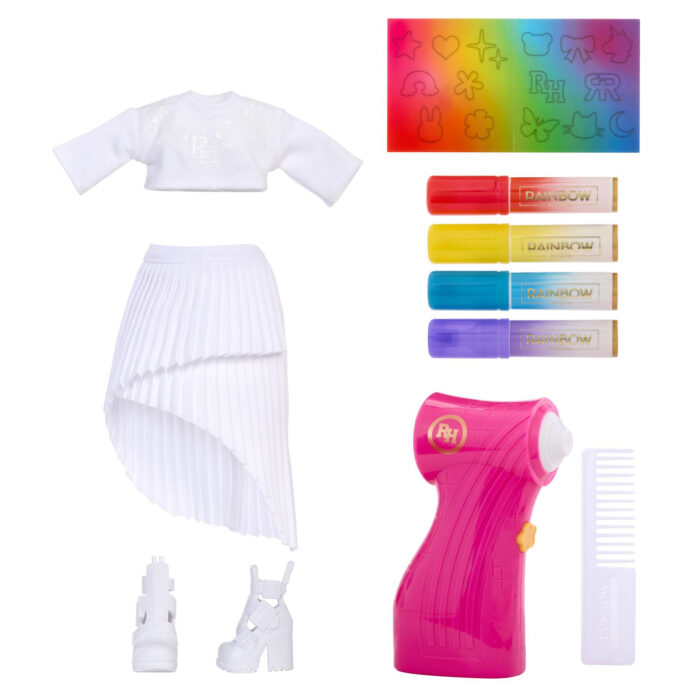 Rainbow High Air Brush & Create Fashion Doll Purple Eyes - Afbeelding 4