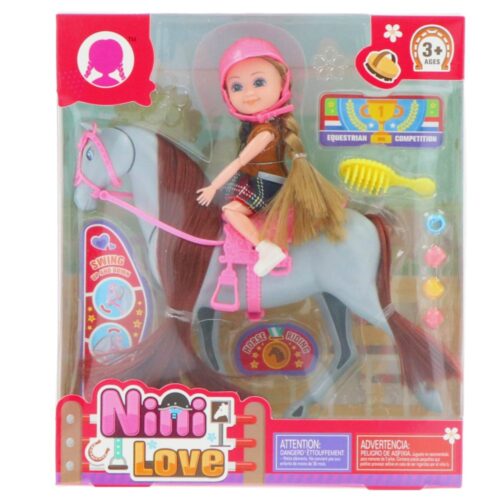 Pop set met paard groot 2 assorti