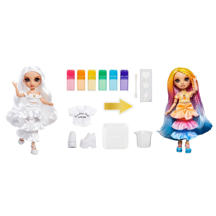 Rainbow H. WaterColor & Create Theme Dolls purple Eyes - Afbeelding 3