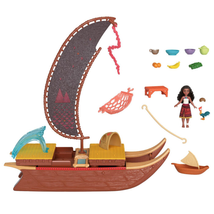 Disney princess small doll vaiana transforming boat - Afbeelding 3