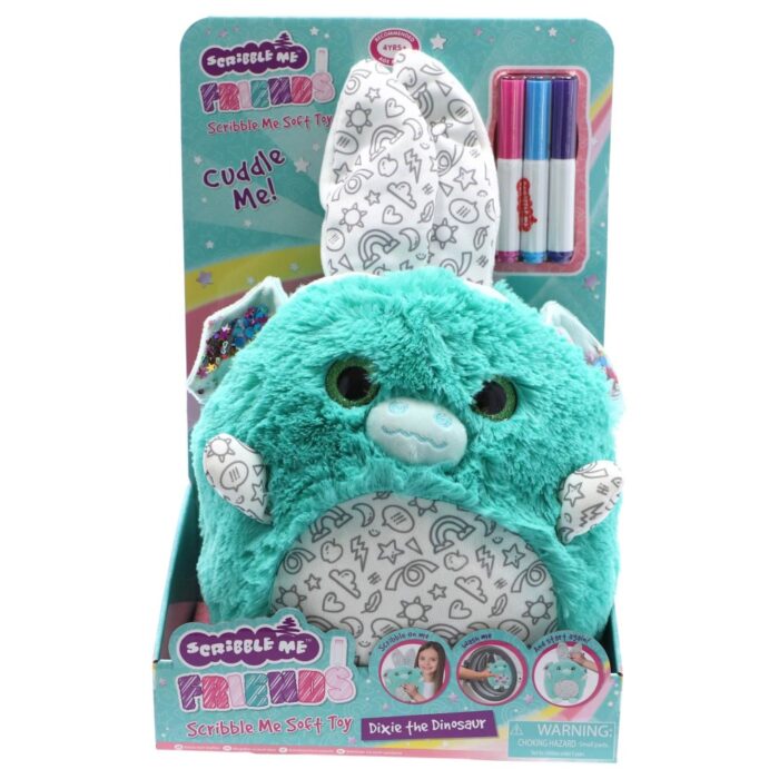 Scribble me furry plush 3 assorti pk 6