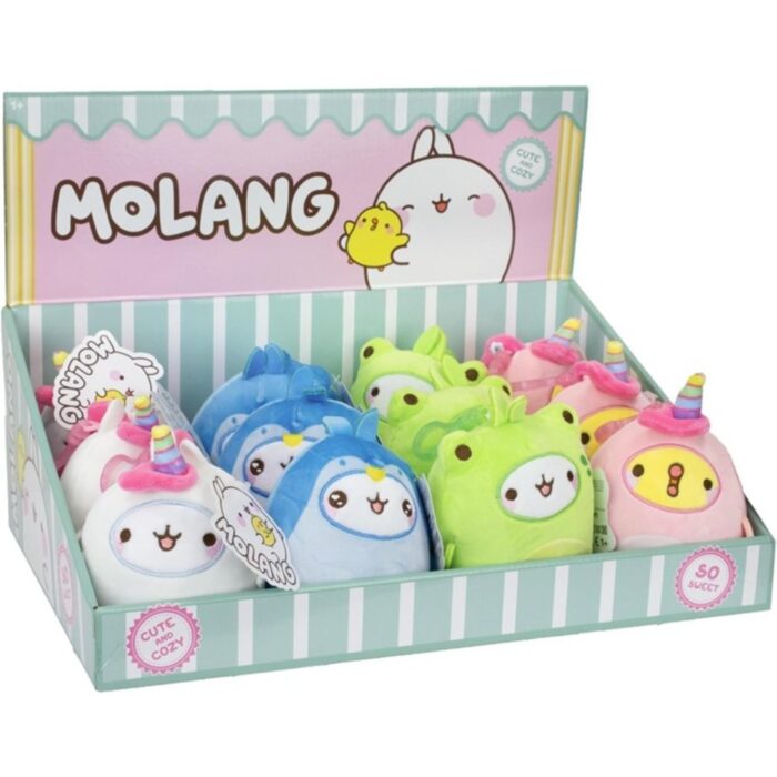 Molang pluche clip-on 13cm display