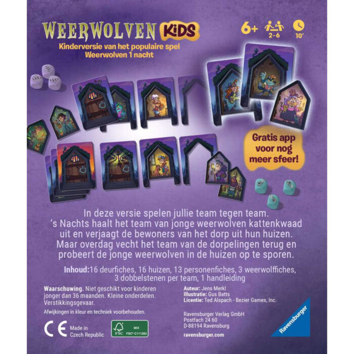 Ravensburger spel weerwolven kids nacht van de  jonge weerwolven - Afbeelding 3