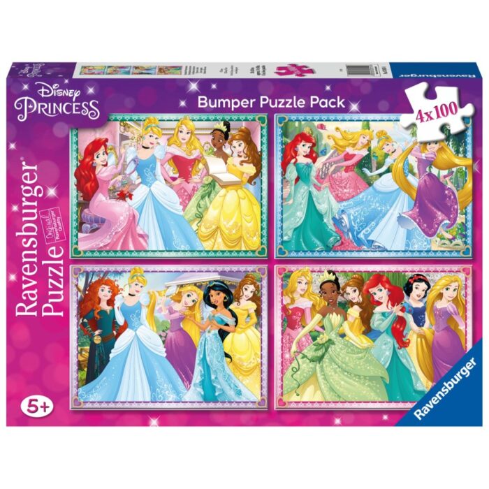 Puzzel Ravensburger Disney Princess 4 in1 100 stukjes