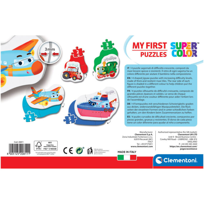 Clementoni Puzzel my first 2, 3, 4, 5 stukjes Transport - Afbeelding 6