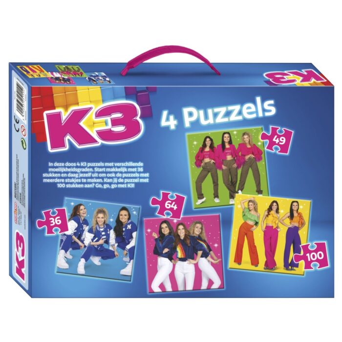 K3 Puzzel 50 Stuks Alle Kleuren