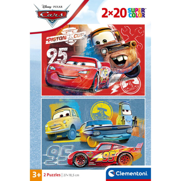 Clementoni Puzzel 2x20 Stukjes Cars Disney - Afbeelding 4