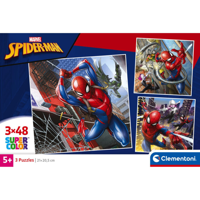 Clementoni Puzzel 3x48 Stukjes Spiderman - Afbeelding 2