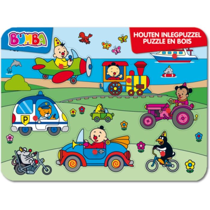 Bumba Houten Inlegpuzzel Voertuigen