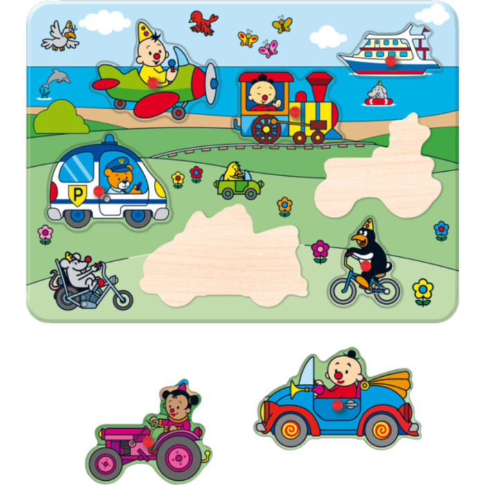 Bumba Houten Inlegpuzzel Voertuigen - Afbeelding 2
