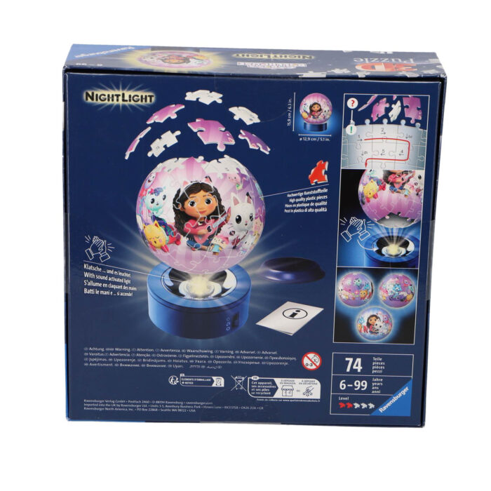 Ravensburger puzzel 3D met licht Gabby's Dollhouse - Afbeelding 4