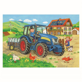RavensburgerPuzzel Bouwplaats Boerderij 2X12 Stuks - Afbeelding 2