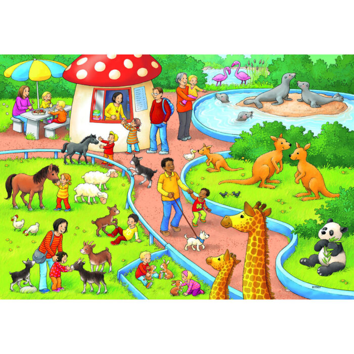 Puzzel Dag In De Dierentuin 2X24 Stuks - Afbeelding 3