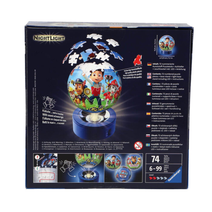 Puzzel 3D met licht paw patrol - Afbeelding 4
