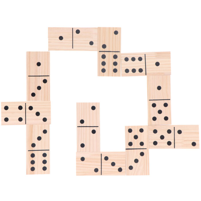 Alert Outdoor Spel Domino XL Hout 7,5 x 15 cm 7,5x15cm - Afbeelding 3