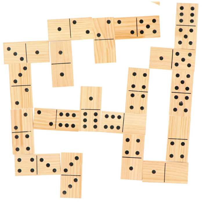 Alert Outdoor Spel Domino XL Hout 7,5 x 15 cm 7,5x15cm - Afbeelding 4
