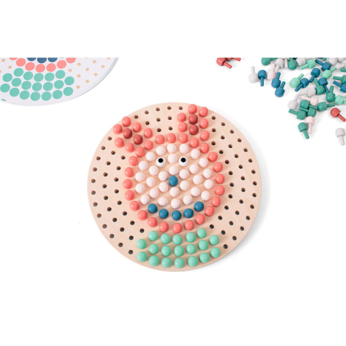 Spel Mozaiek Pin Bord Hout - Afbeelding 2