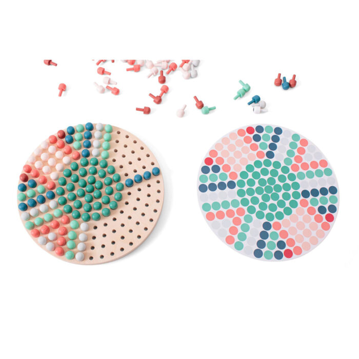 Spel Mozaiek Pin Bord Hout - Afbeelding 4