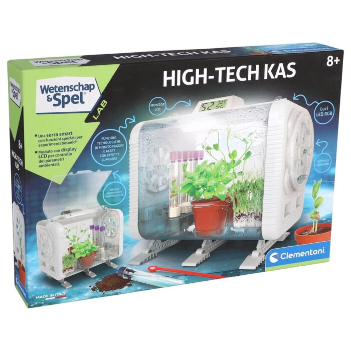 Wetenschap plantenkas met temperatuur meter