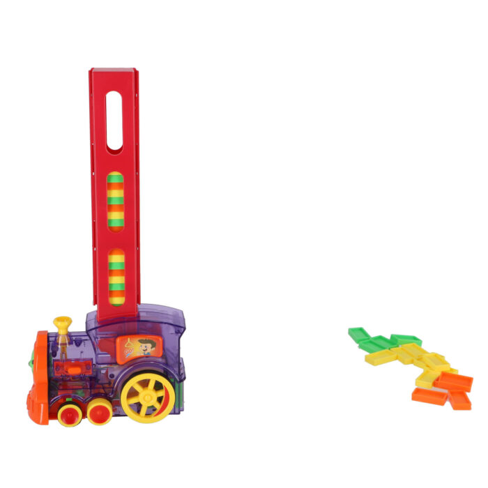 Domino trein b/o met 80 domino stenen - Afbeelding 5