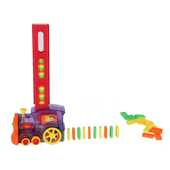 Domino trein b/o met 80 domino stenen - Afbeelding 6