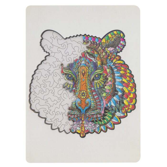 Puzzel hout figuur tijger 130 stukjes - Afbeelding 4