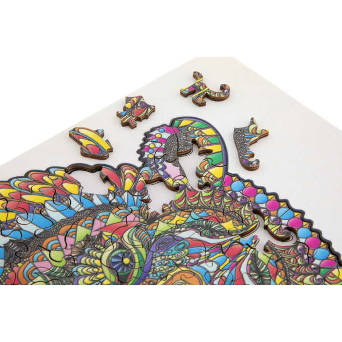 Puzzel hout figuur tijger 130 stukjes - Afbeelding 6