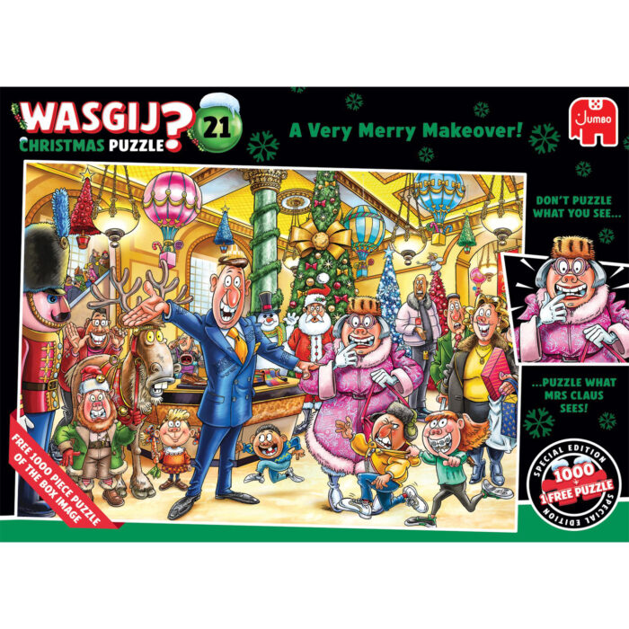 Puzzel Wasgij Christmas 21 Titel TBD (2x1000) - Afbeelding 3