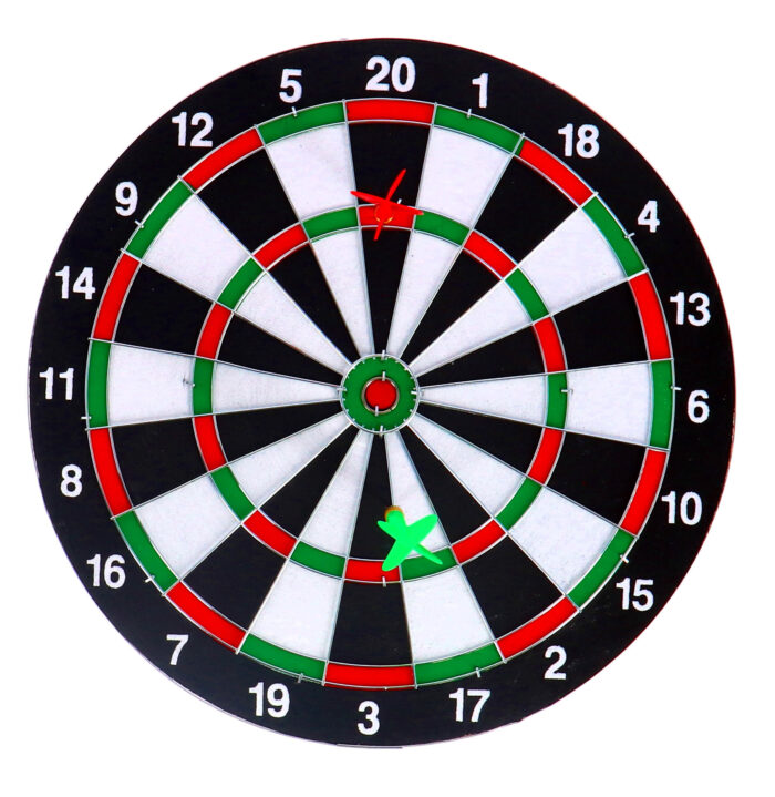 Dartboard tweezijdig met 6 pijlen 37 cm - Afbeelding 3