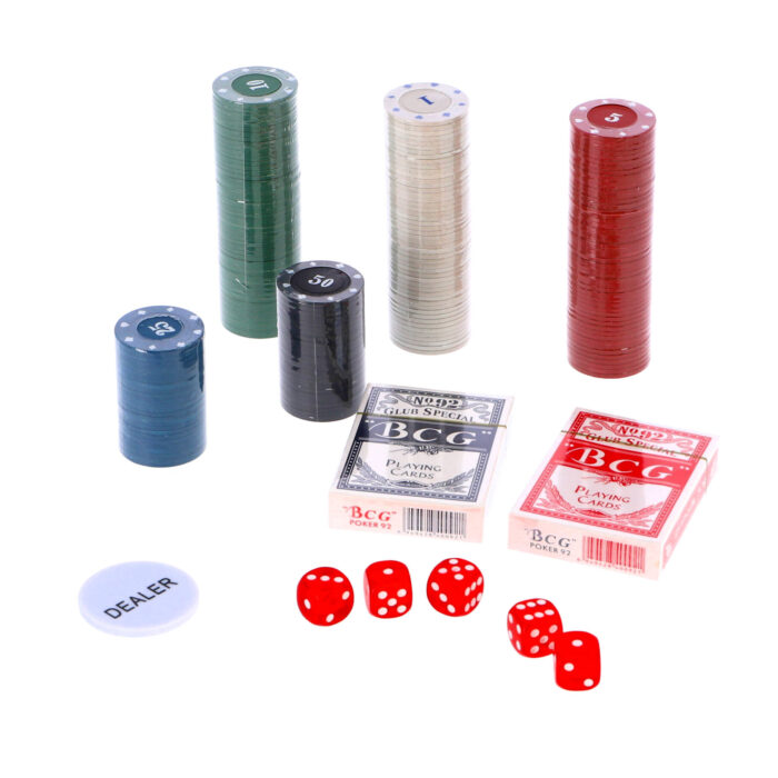 Pokerset in koffer 200 delig met 2 decks  speelkaarten en fiches - Afbeelding 3