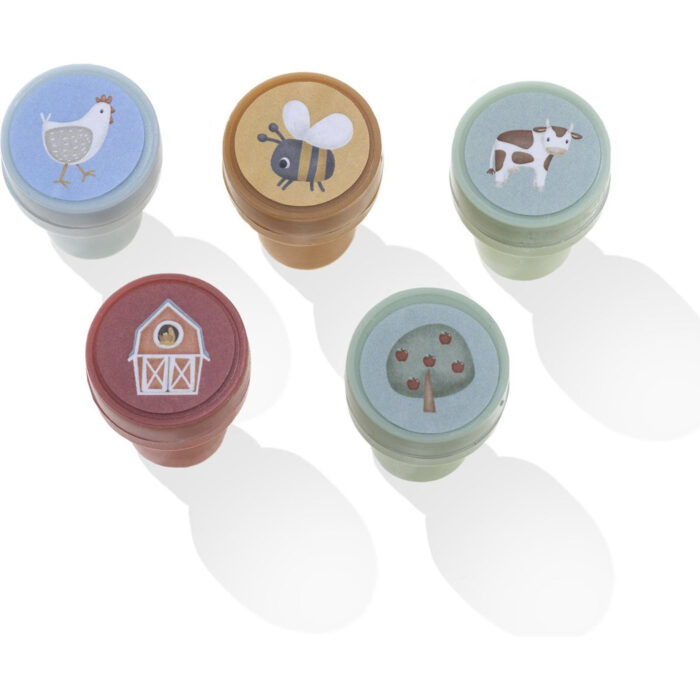 Little Dutch little farm totum stempelset 12 stuks met inkt - Afbeelding 3