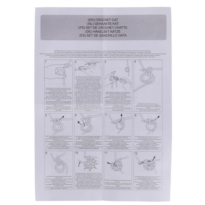 Haakset poes 2 stuks 13x6,5x10,5 cm - Afbeelding 4