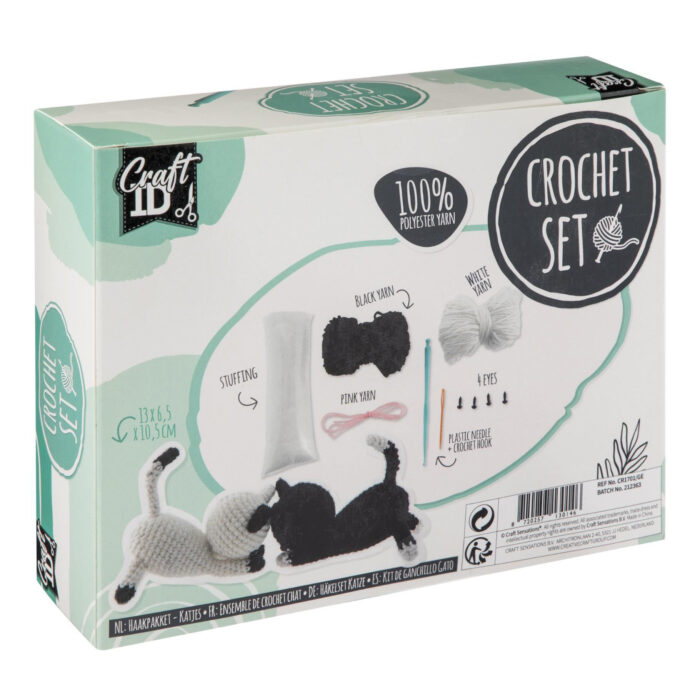 Haakset poes 2 stuks 13x6,5x10,5 cm - Afbeelding 5