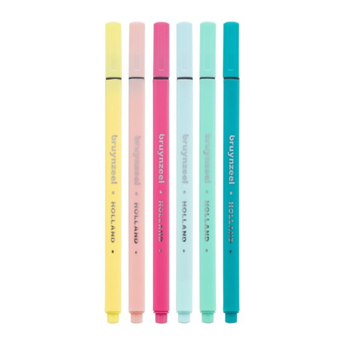 Fineliner Set 6 Kleuren Licht