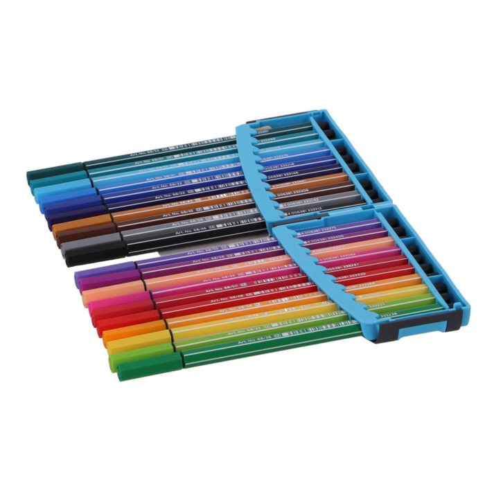 Stabilo Pen 68 Colorparade Antraciet/Lichtblauw 20 Kleuren - Afbeelding 2